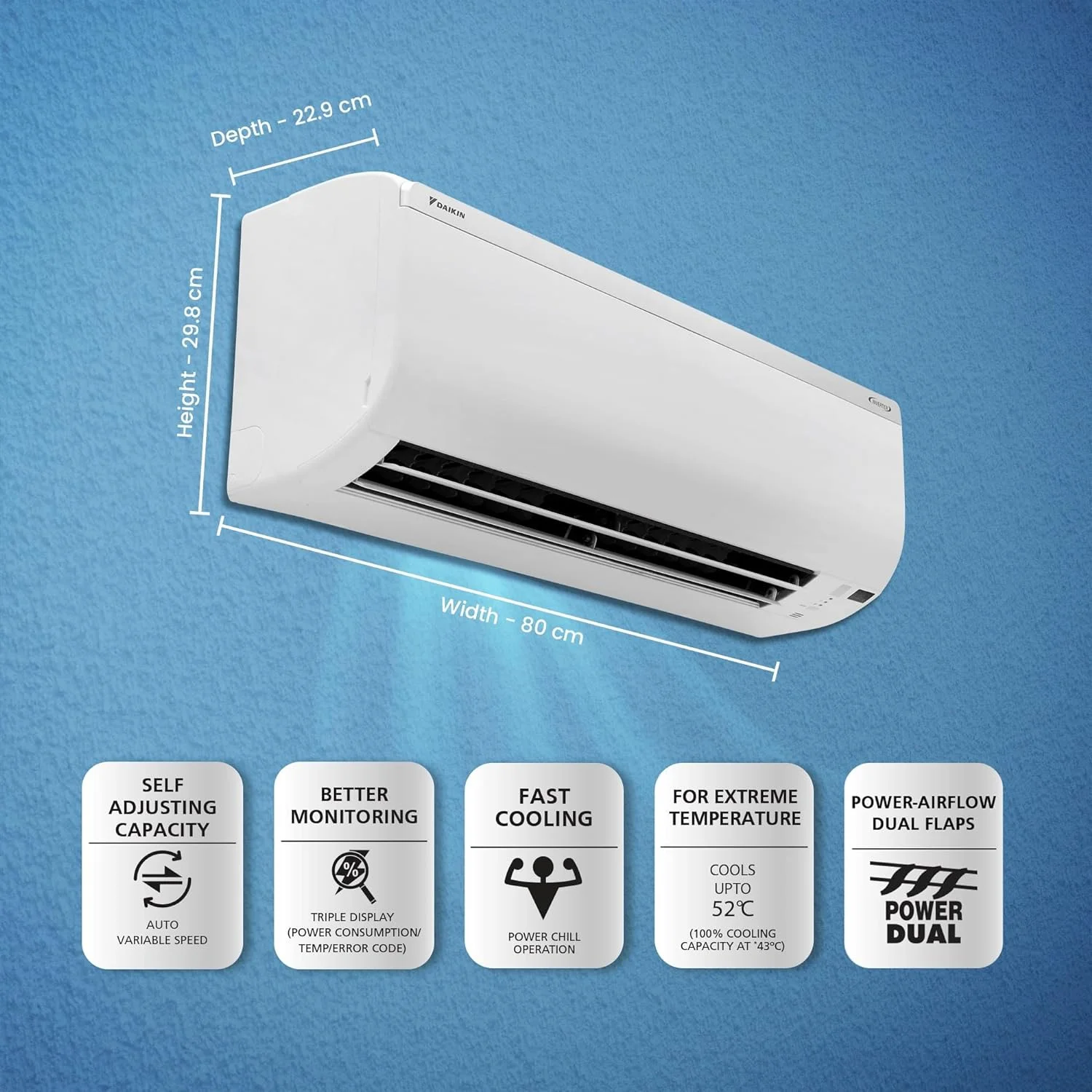 DAIKIN 1.0 TR 3 STAR INVERTER SPLIT AC - Image 2